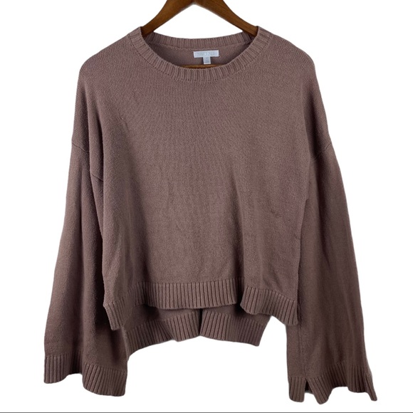 Women’s Knitted Pink Bell Sleeve Sweater Medium - Picture 1 of 4